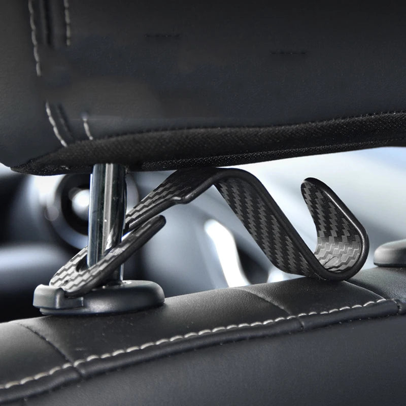 Carbon Fibre Hook Car Seat Headrest