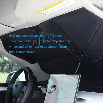 AutoShield Retractable Car Sunshade Umbrella